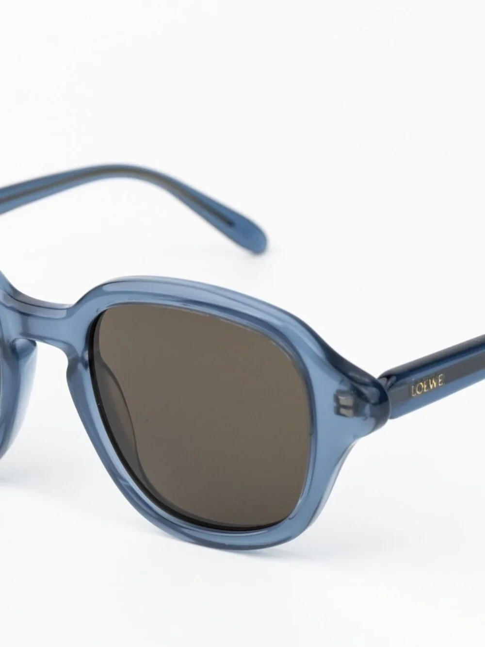 Loewe Women Sunglasses Blue Grey Round LW40163I 84E NEW AUTHENTIC